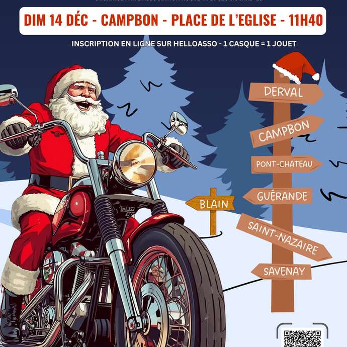 La Grande Balade des Pères et Mères Noël à moto