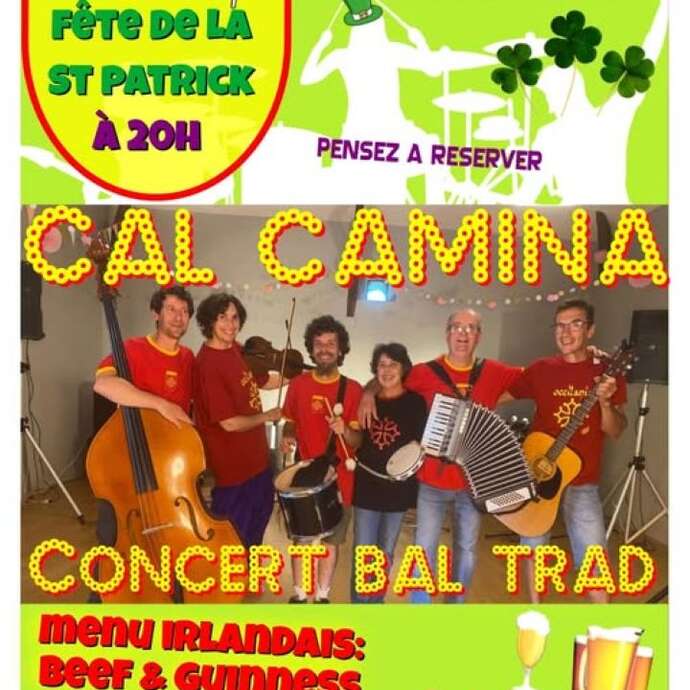 Soirée au Café de la Paix à Saint-Cirgues : fête de la Saint Patrick