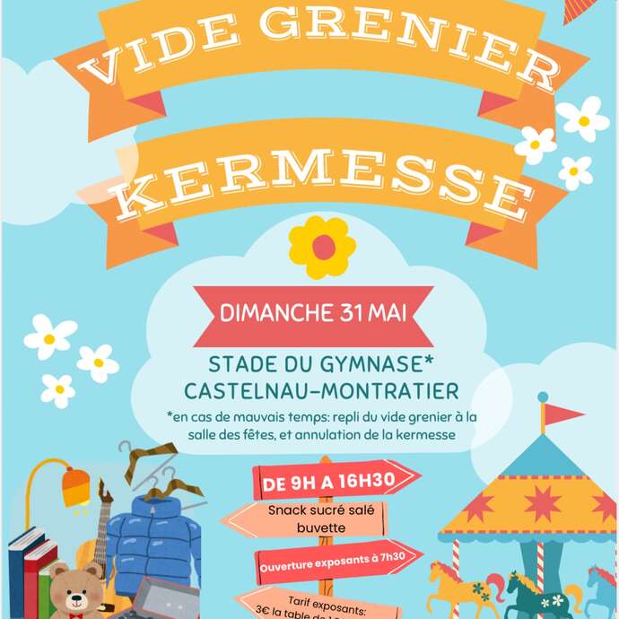 Vide-greniers et kermesse à Castelnau-Montratier