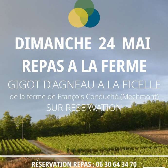 Repas à la ferme : gigot à la ficelle au Mas Levigné