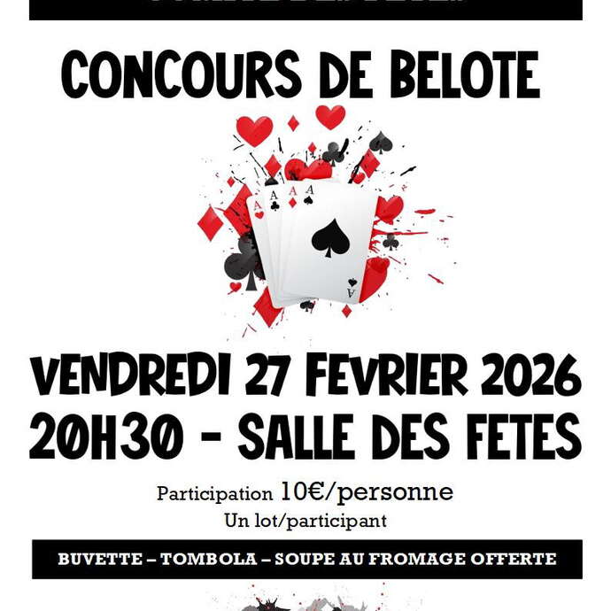 Concours de Belote à Sénaillac-Lauzès