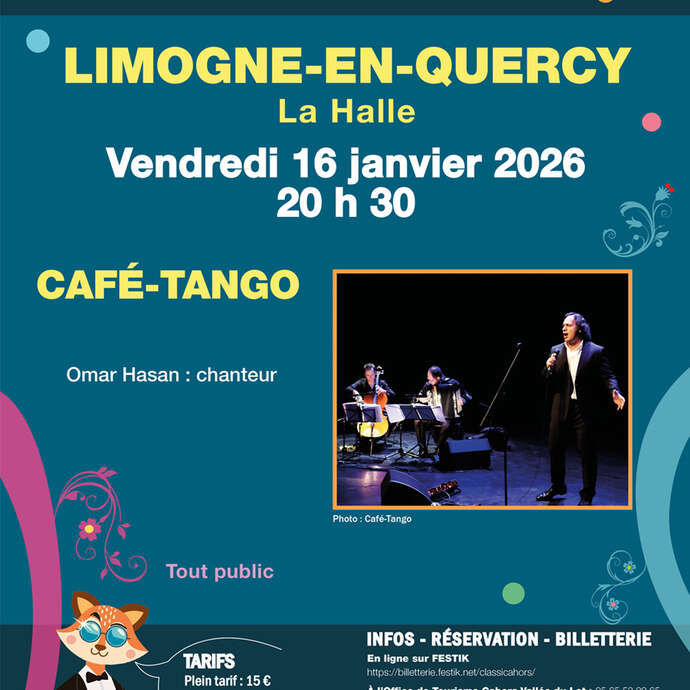 Saison culturelle Lalbenque-Limogne : Concert Café-Tango