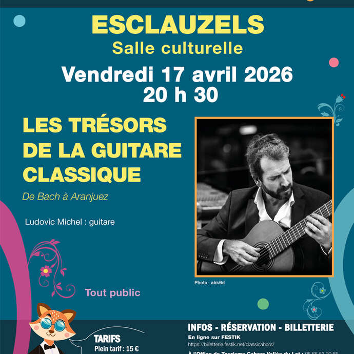 Saison culturelle Lalbenque-Limogne : Concert Les Trésors de la guitare classique