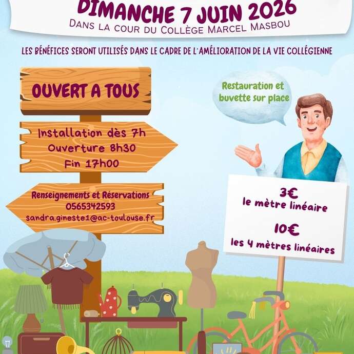 Vide-greniers au collège Marcel Masbou à Figeac