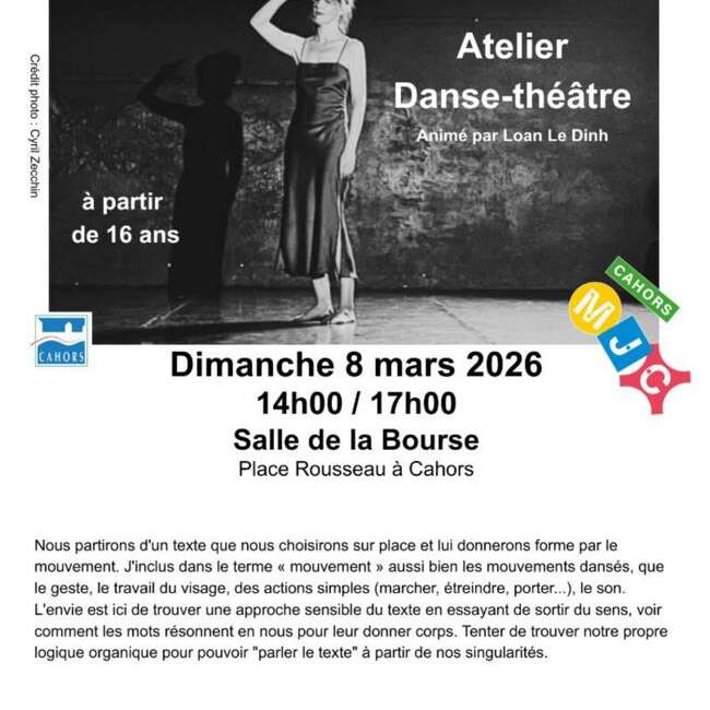 Atelier danse/théâtre : Le moindre geste