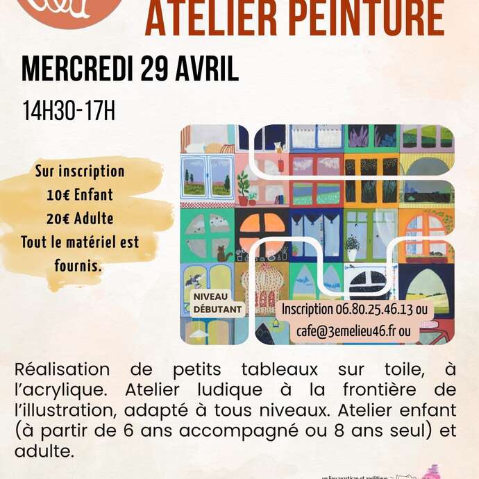Atelier peinture au 3ème Lieu