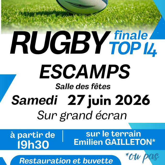 Retransmission en direct de la finale du top 14