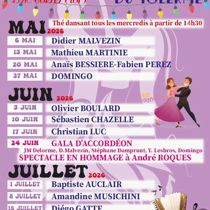 Mai à la La Guinguette du Tolerme