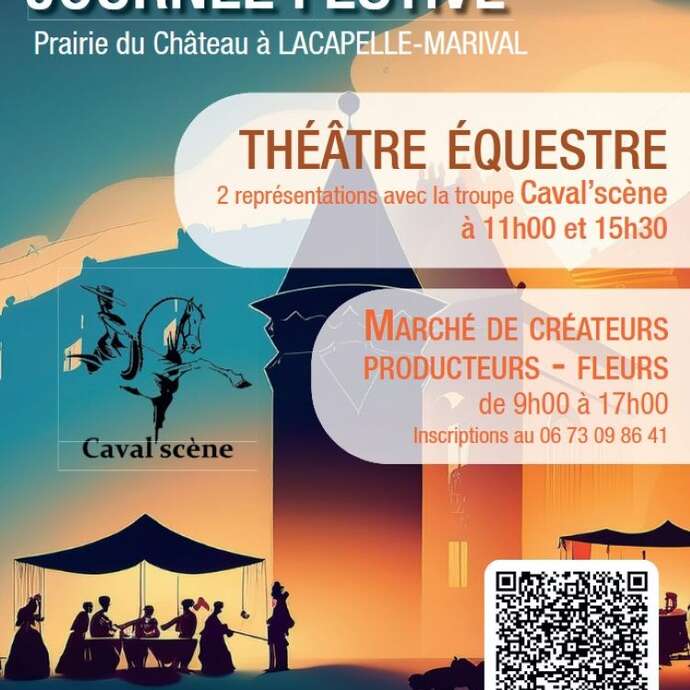 Marché  de créateurs - producteurs et spectacle équestre à Lacapelle Marival