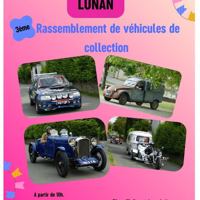 Rassemblement de voitures de collection à Lunan