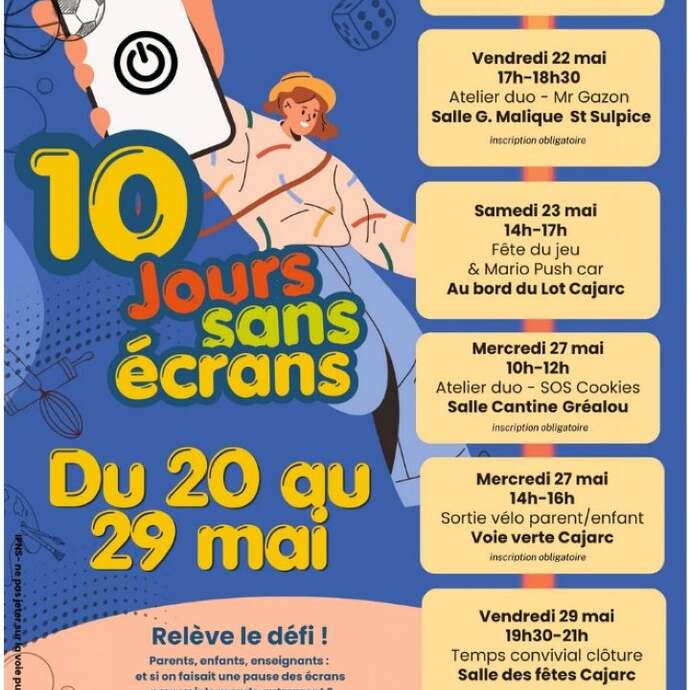 10 Jours sans écran à Cajarc