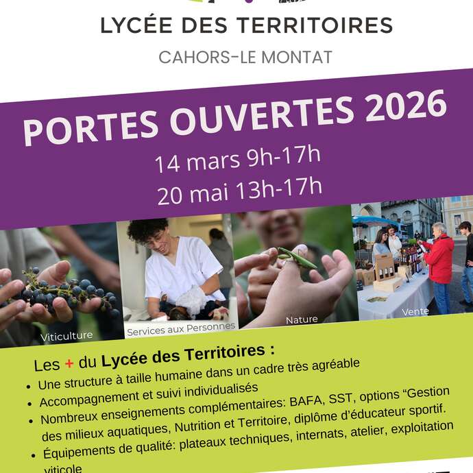 Journée portes ouvertes au lycée des territoires EPLEFPA du Montat