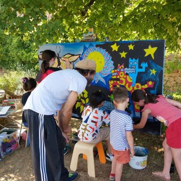 Visite-atelier en famille : Peinture collective