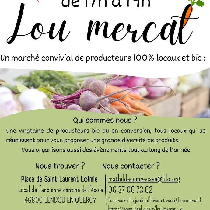 Marché bio à Saint-Laurent-Lolmie