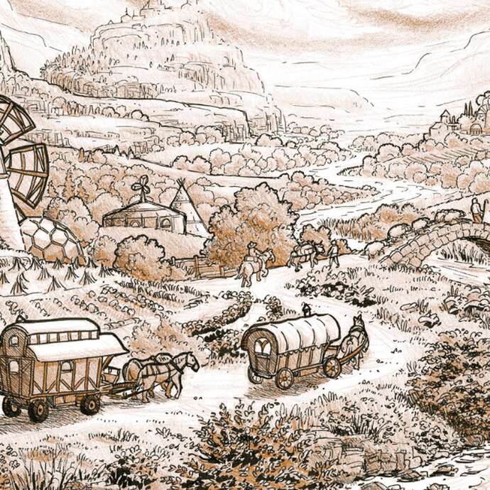 "Nomades des terres" : Tournée en Calèche : Médiation vivante et artistique