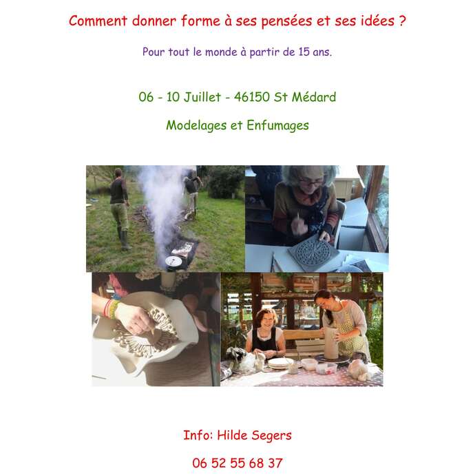 Stage de modelage de l’argile