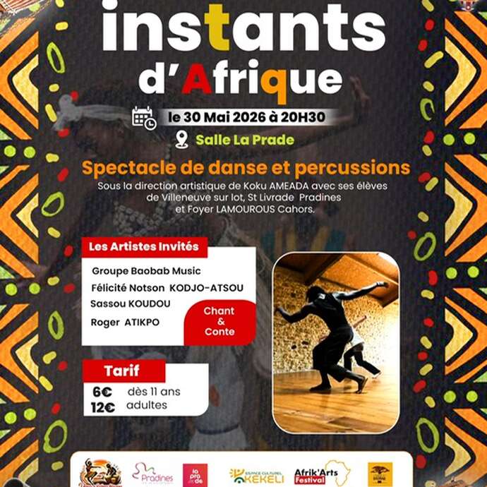 Spectacle de danse et percussions Instants d'Afrique
