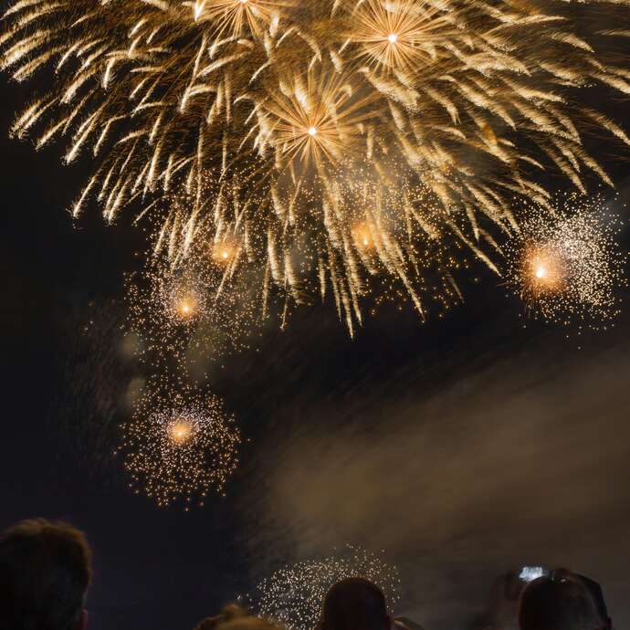 Feu d'artifice du marché de Noël de Bretenoux