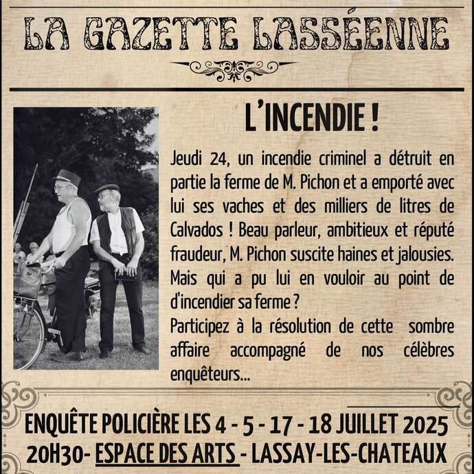 ENQUÊTE POLICIÈRE "L'INCENDIE"