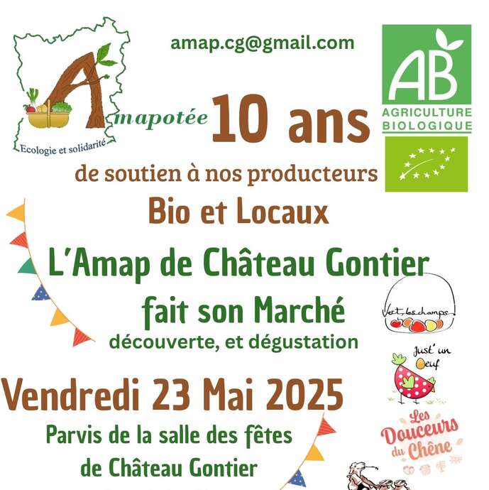 MARCHE DE PROCDUCTEURS - l'Amap de Château-Gontier fait son marché !