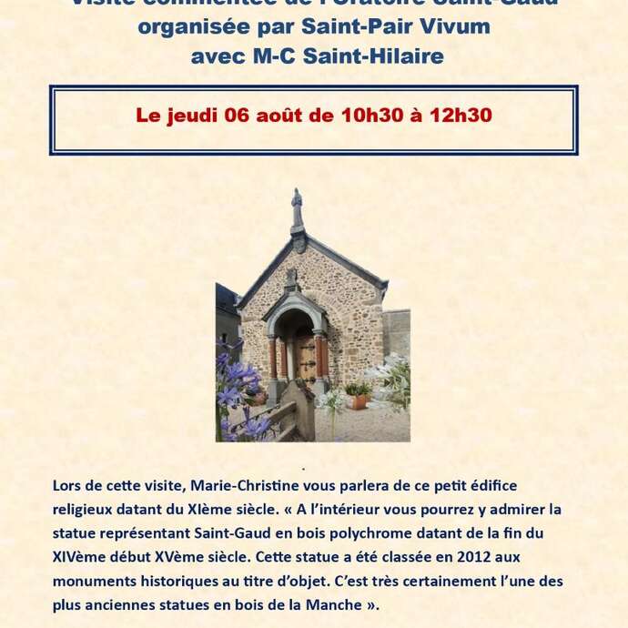 Visite commentée de l'Oratoire Saint-Gaud