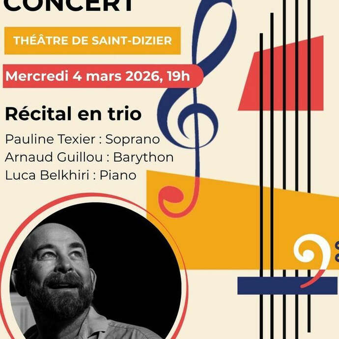 Concert : Récital en trio avec soprano, barython et piano.