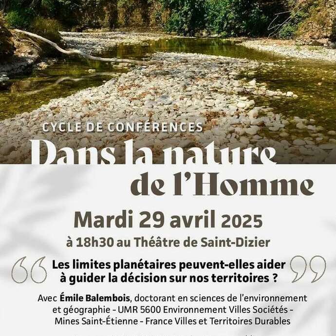 Conférence : Les limites planétaires, un guide pour nos territoires ?