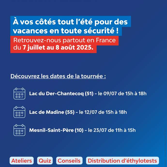 La tournée d'été de l'association prévention routière