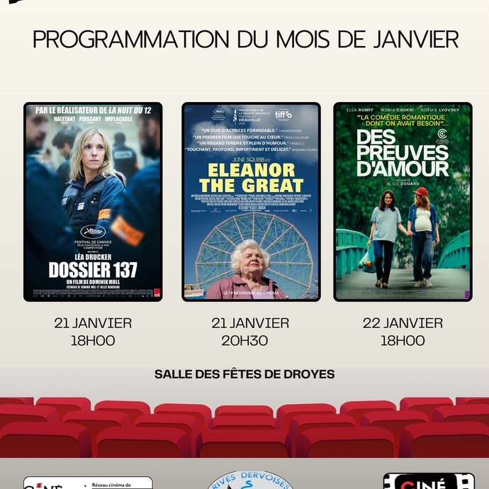 Cinéma itinérant : à l'affiche "Dossier 137" & "Eleanor The Great"