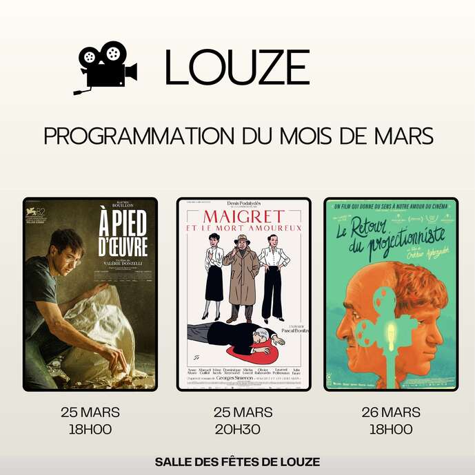 Cinéma itinérant : à l'affiche "à pied d'oeuvre" & "Maigret et le mort amoureux"