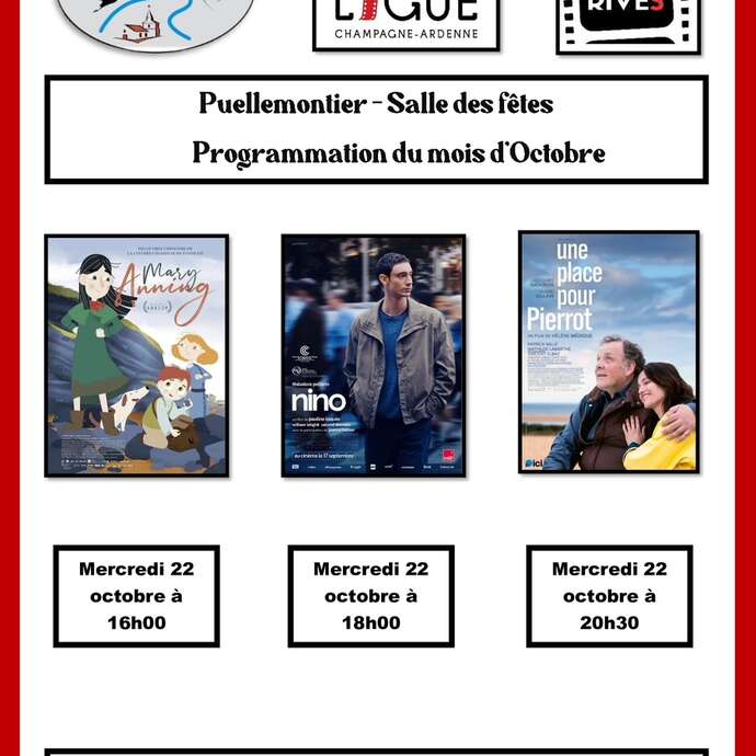 Cinéma itinérant : à l'affiche "Mary Anning" & "Nino" & "Une place pour Pierrot"