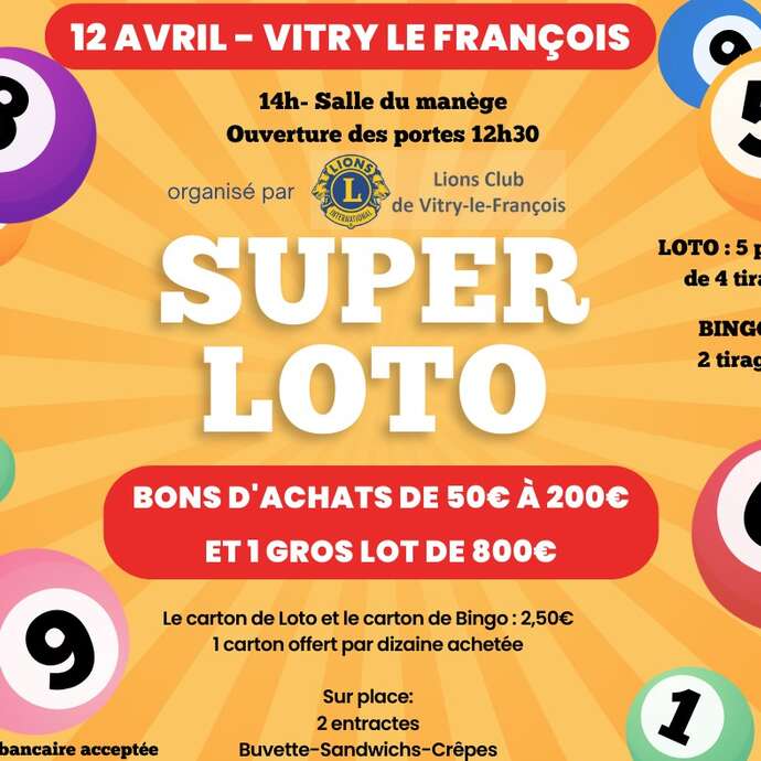 Super Loto du Lions Club de Vitry-le-François