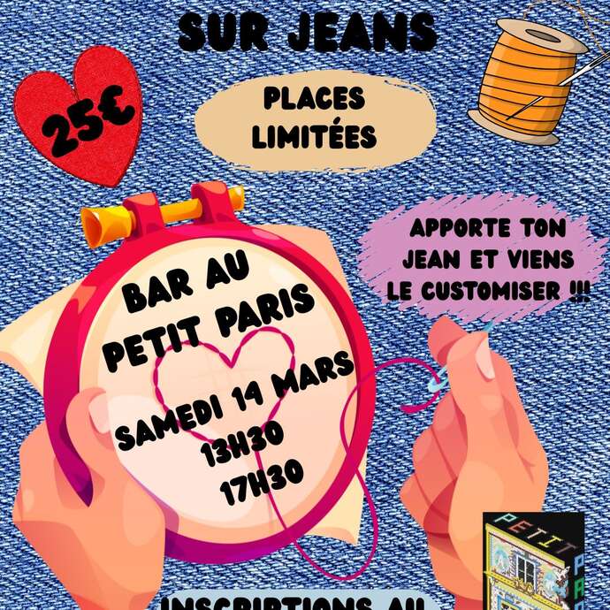 Atelier Broderies sur jean