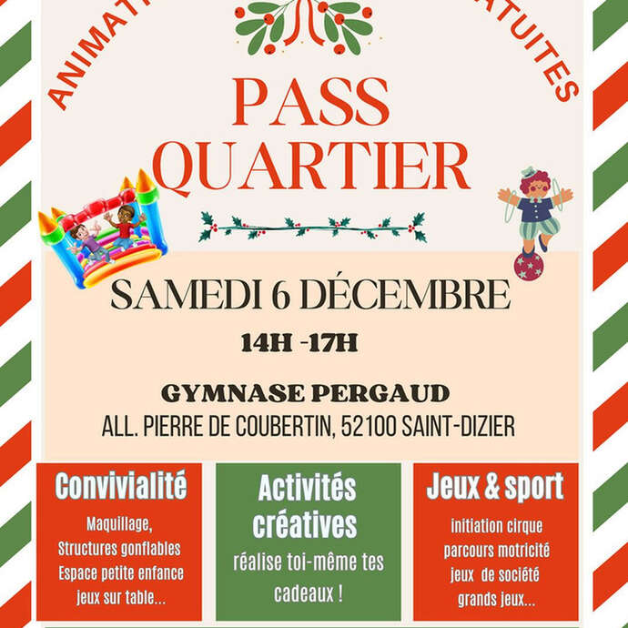 Pass Quartier, animations familiales et gratuites