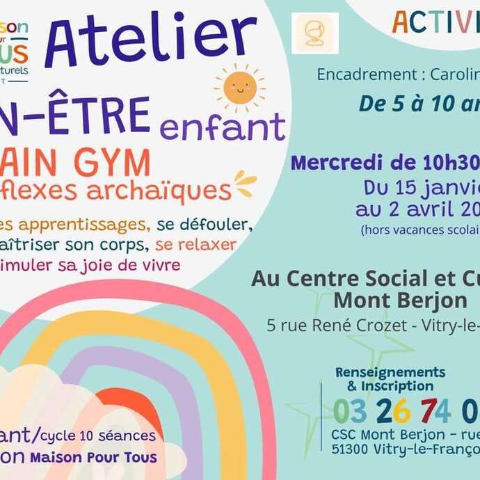 Atelier bien-être enfant " Brain Gym Réflexes archaïques"