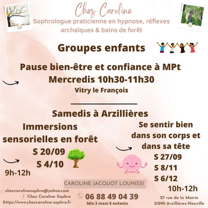 Ateliers bien dans sa tête, bien dans son corps pour enfants