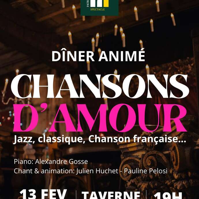 Dîner animé - Chansons d'amour