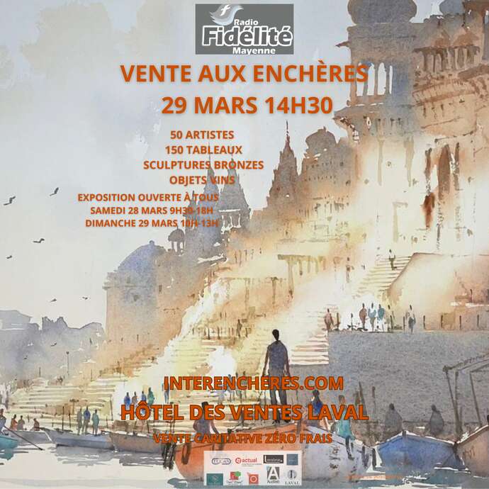 Vente aux enchères caritative le 29 mars 14h30 tableaux, objets ,vins , oeuvres d'art