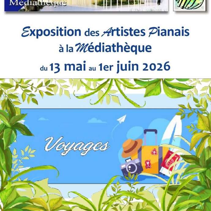 Exposition des Artistes Pianais à la Médiathèque