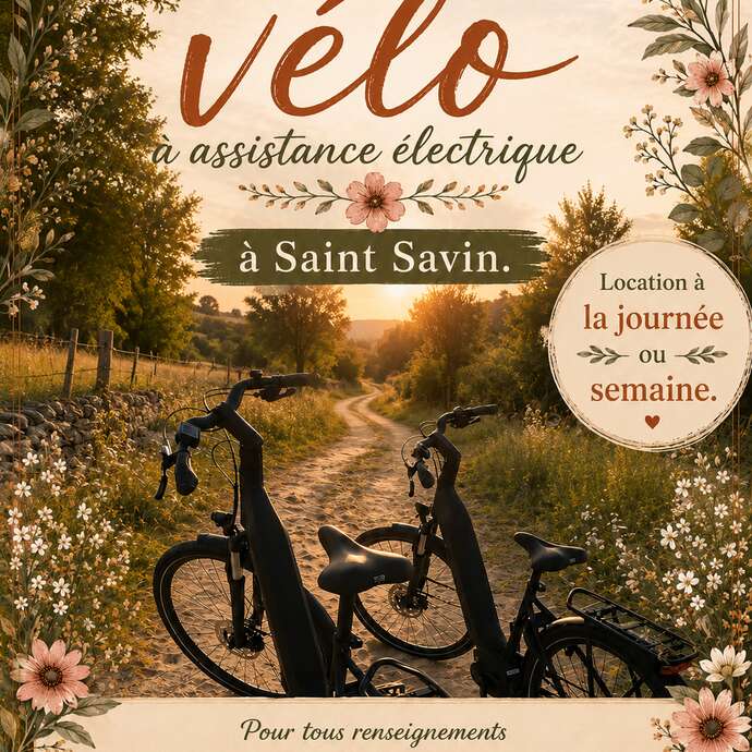 Location de vélos électriques et réparation de vélos à Saint-Savin