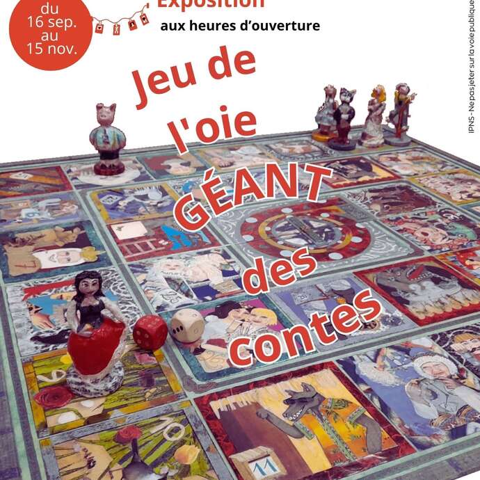 Exposition ludique et artistique : jeu de l'oie géant