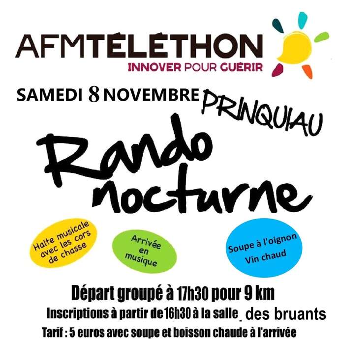 randonnée nocturne au profit du téléthon