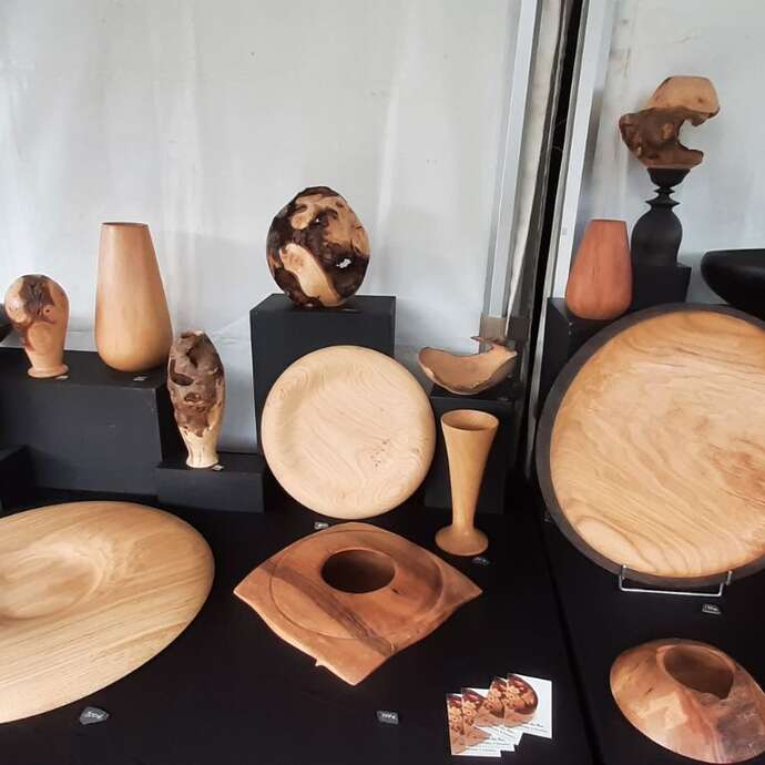 Visite guidée de l’atelier de tournage sur bois de Nicolas Mareau à Bais