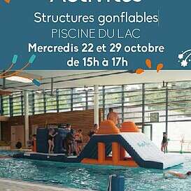 Structures gonflables à la Piscine du Lac
