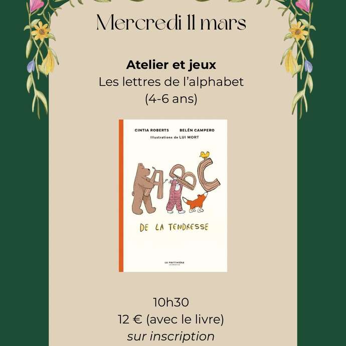 Atelier et jeux "Les lettres de l'alphabet"