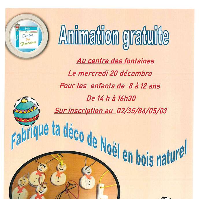 Atelier : Fabrique ta déco de Noël en bois naturel
