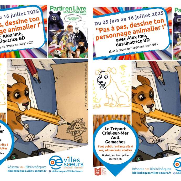 Pas à pas, dessinez un personnage animalier avec Alex Imé, dessinatrice de BD !