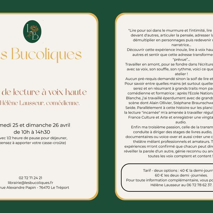 Stage de lecture à voix haute