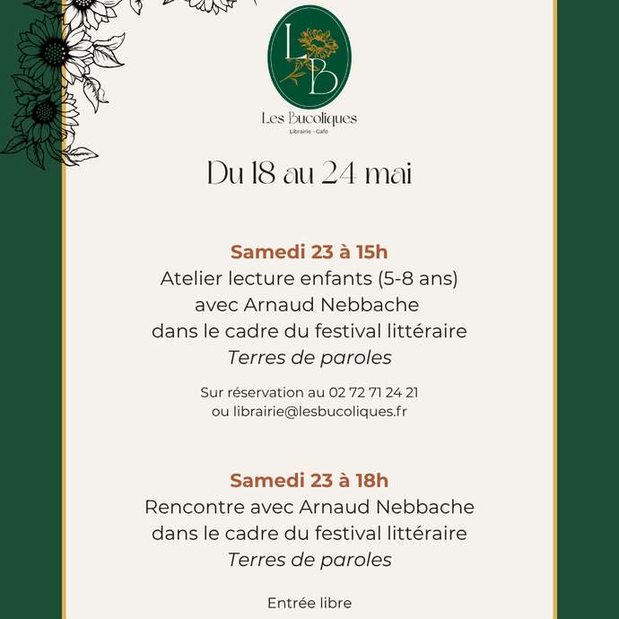 Festival "Terres de Paroles" - Atelier lecture pour enfants de 5 à 8 ans