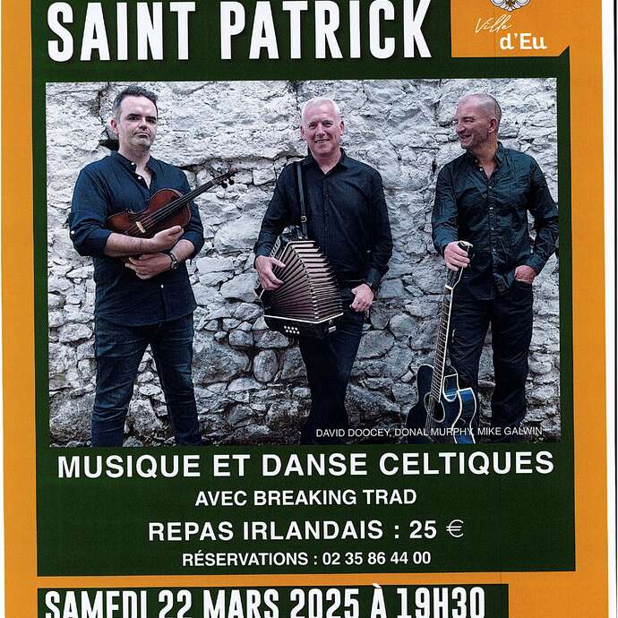 Soirée irlandaise Saint Patrick : musique et danse celtiques avec Breaking Trad